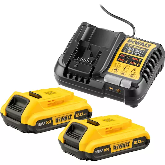 DEWALT DCB1104D2-QW 18V XR Accu starterpack (2x DCB183 + XR multivoltage lader)