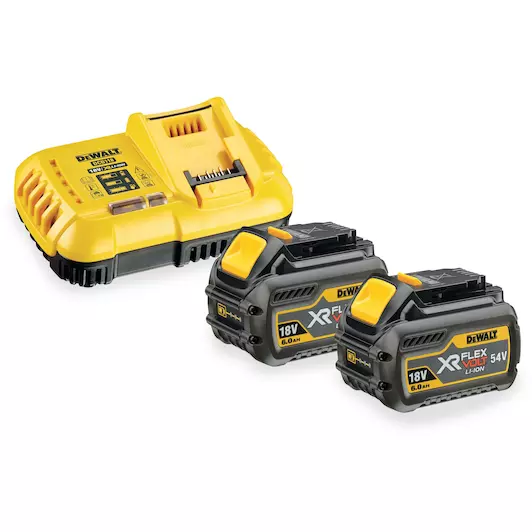 [5035048657201] DEWALT DCB118T2-QW 54V XR FLEXVOLT Accu starterpack (2x DCB546 + XR multivoltage snellader)