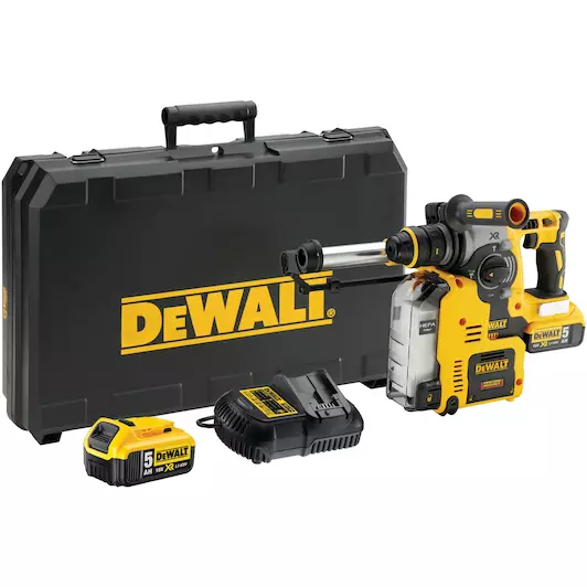DEWALT DCH275P2-QW 18V XR Brushless SDS+ Combihamer met snelwisselboorhouder + stofafzuigsysteem (D25303DH)