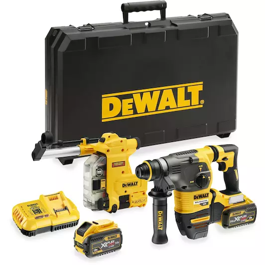 [5035048658260] DEWALT DCH335X2-QW 54V XR FLEXVOLT SDS+ Combihamer 30mm met snelwisselboorkop + geintegreerde stofafzuiging
